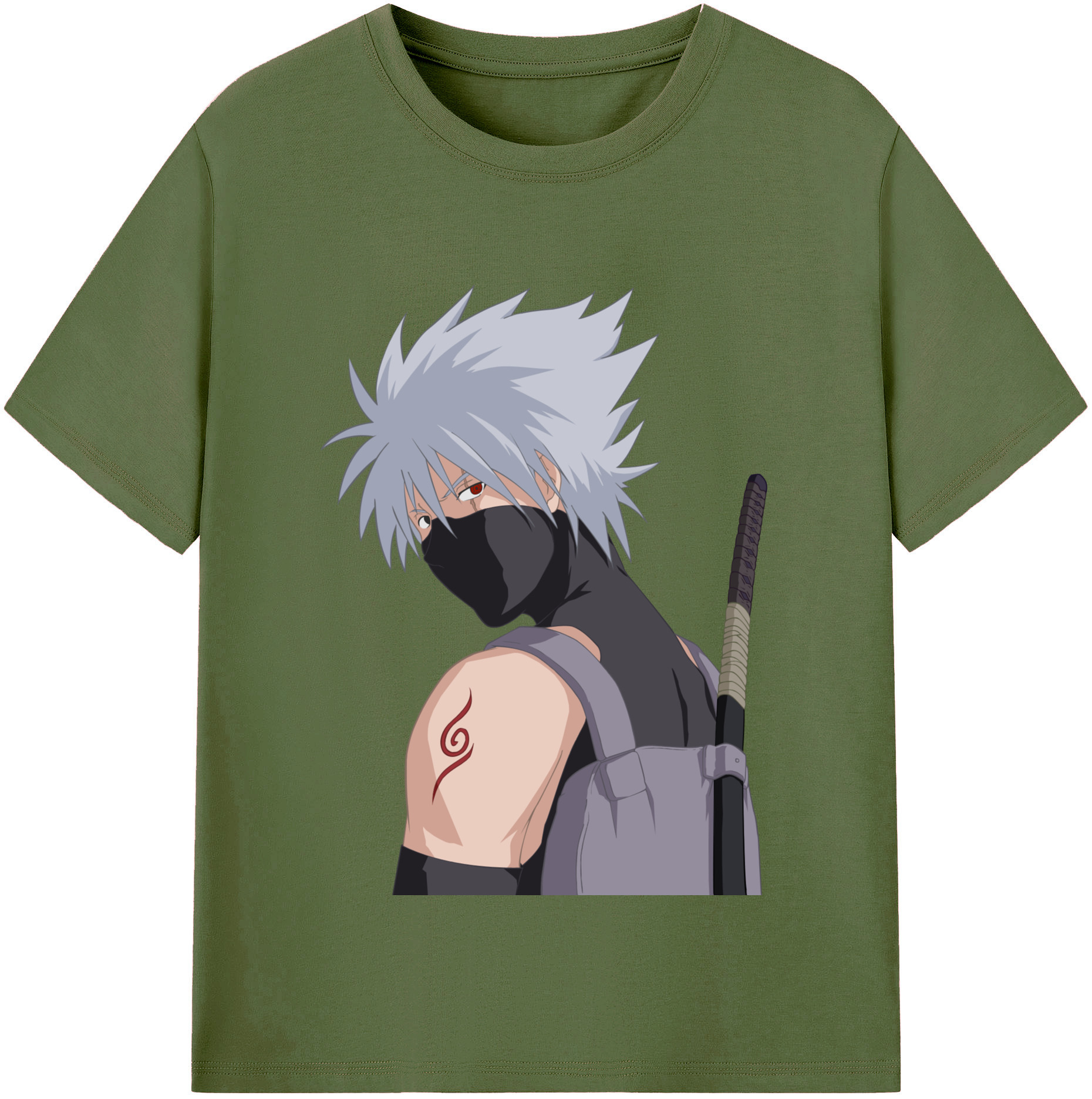 （画像用） NARUTO -ナルト- はたけ カカシ Hatake Kakashi 綿100％半袖Tシャツ（フロントプリント）